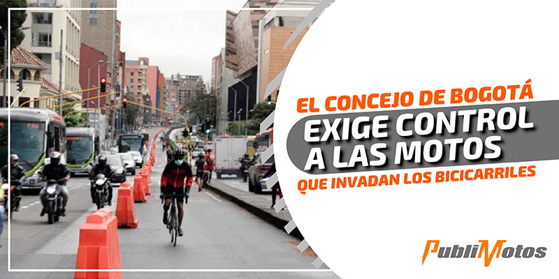 El concejo de Bogotá exige control a las motos que invadan los bicicarriles