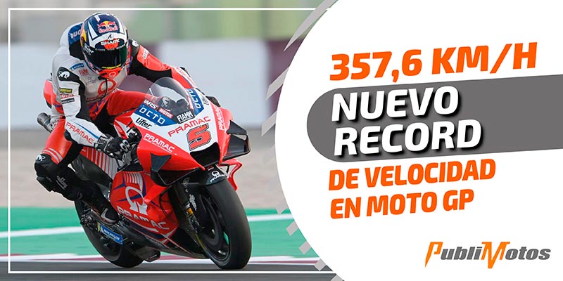 357,6 Km/h nuevo record de velocidad en Moto GP