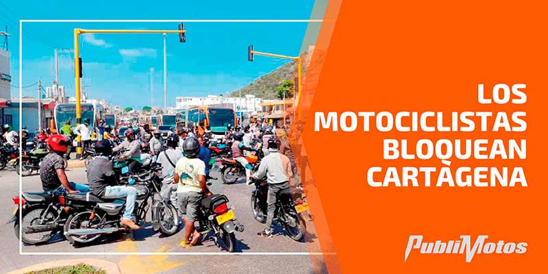 Los motociclistas bloquean Cartagena