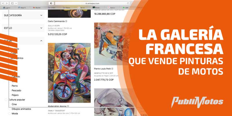 La galería francesa que vende pinturas de motos