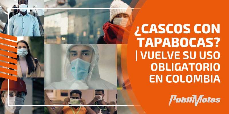 ¿Cascos con tapabocas? | Vuelve su uso obligatorio en Colombia